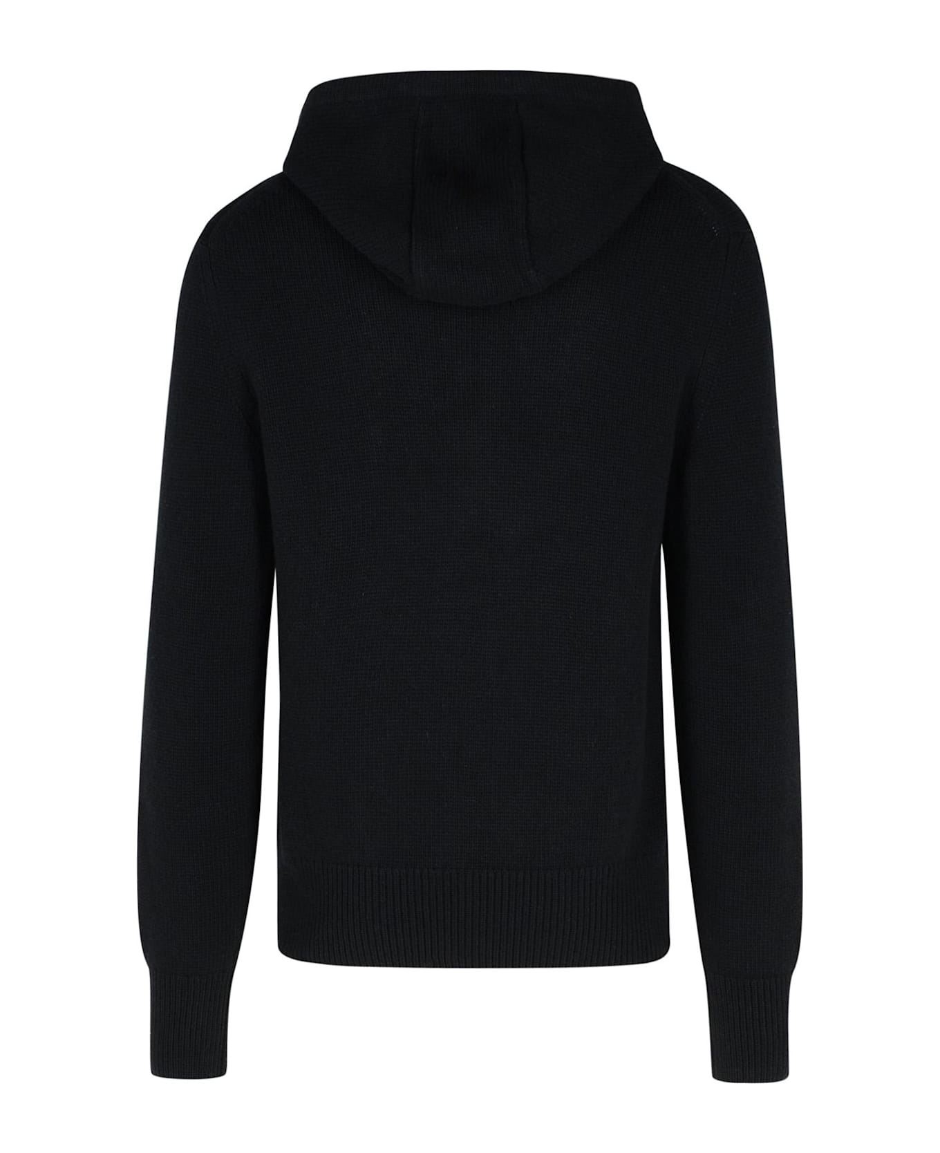Black Wool Blend Sweater - 3