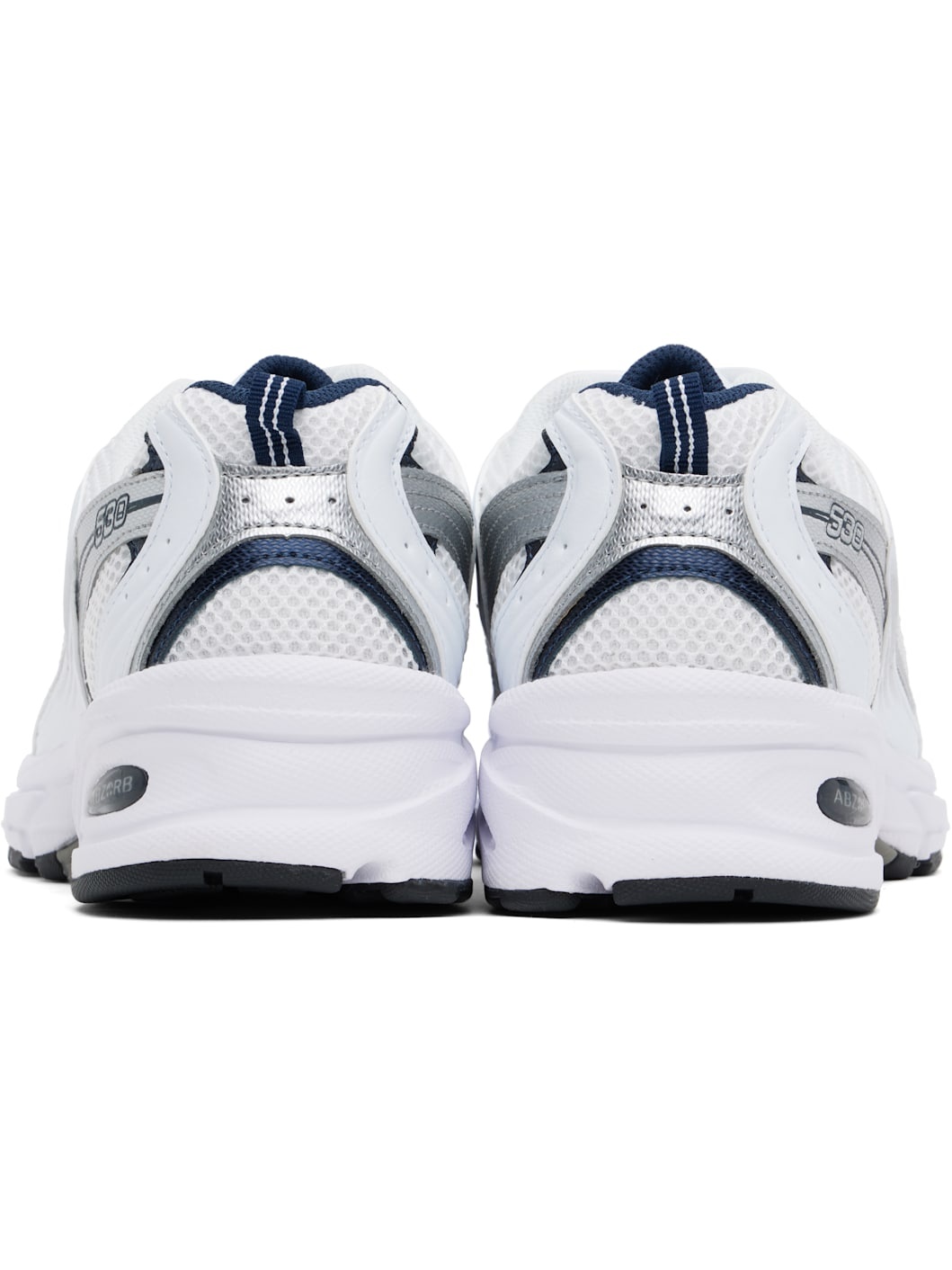 White & Silver 530 Sneakers - 2