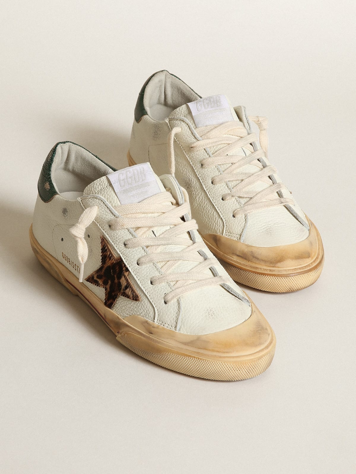 Golden Goose Super-Star Penstar with leopard pony skin star