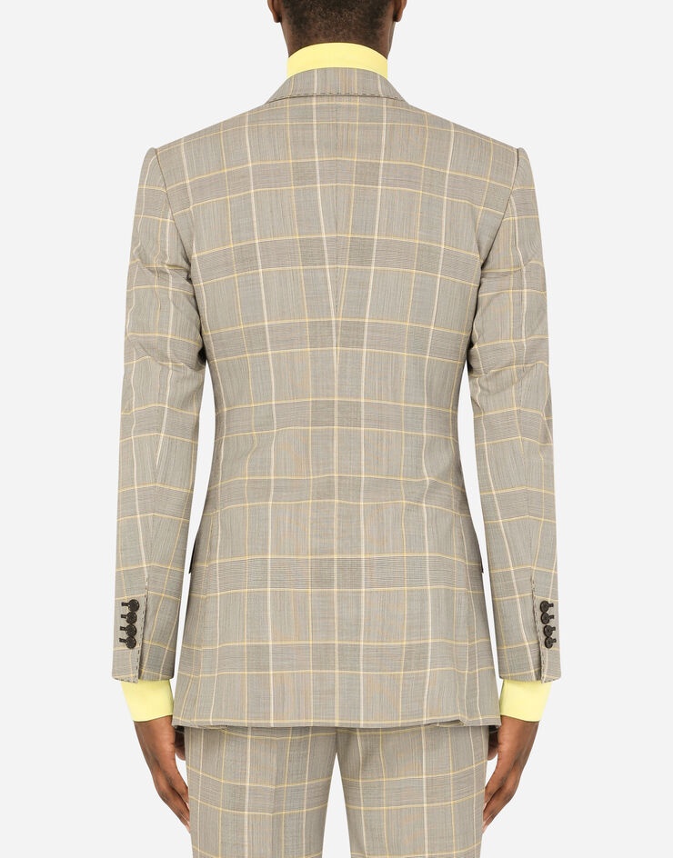 Double-breasted glen plaid wool Beat-fit suit - 5