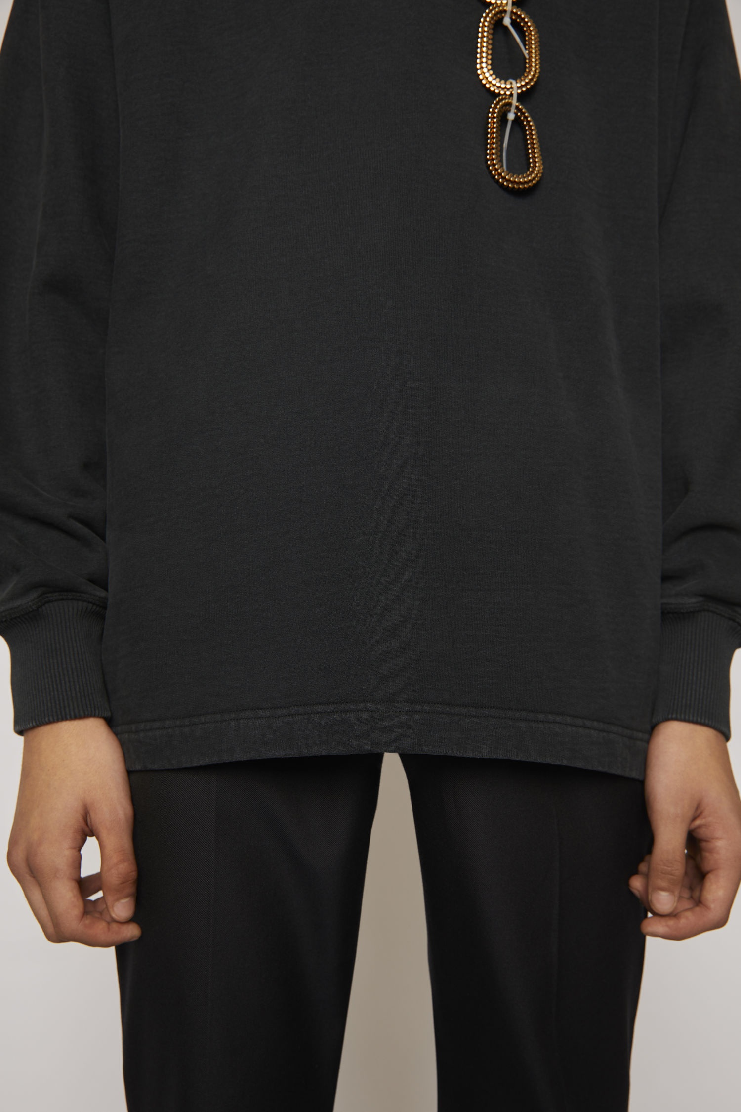 Reverse-logo sweatshirt  black - 4