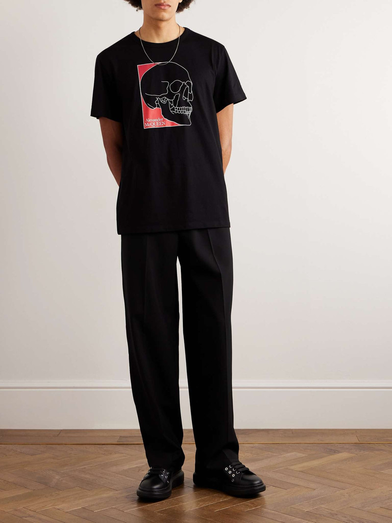 Alexander McQueen Printed Cotton-Jersey T-Shirt outlook