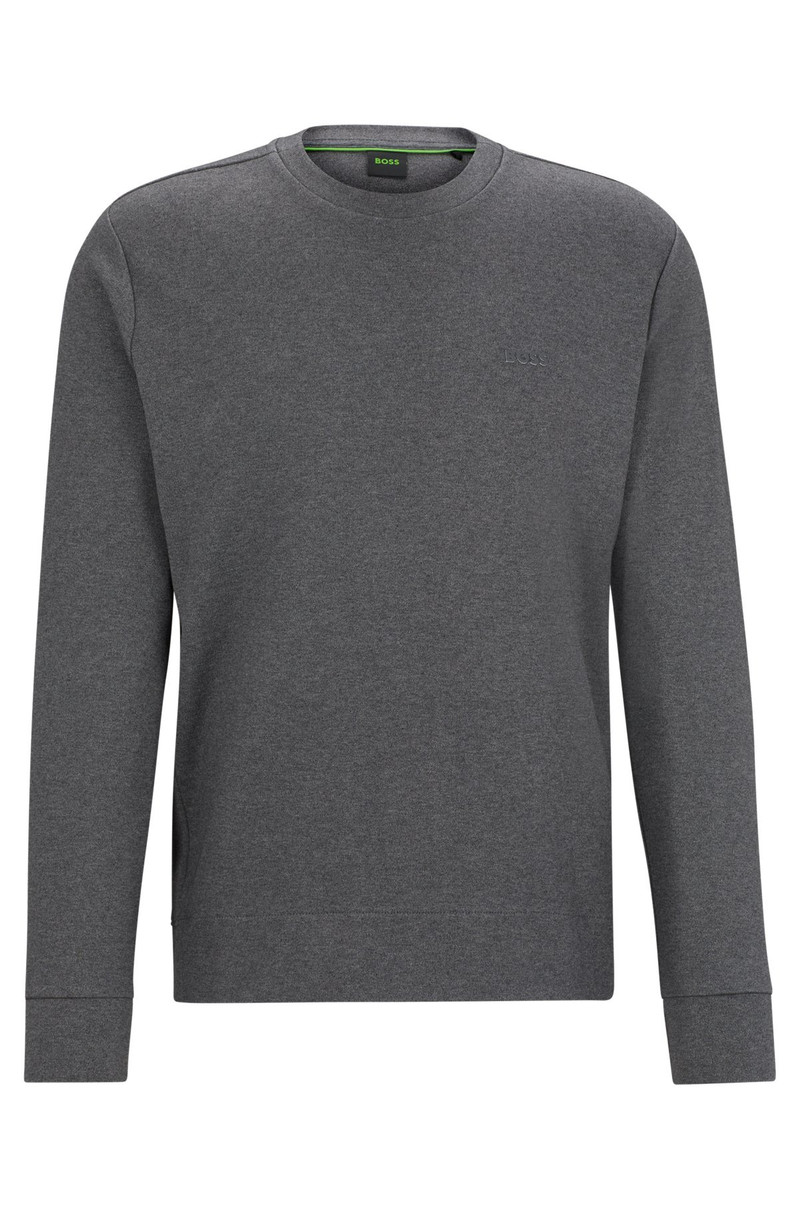 INTERLOCK-COTTON SWEATSHIRT WITH LOGO DETAIL AND CREW NECKLINE 1