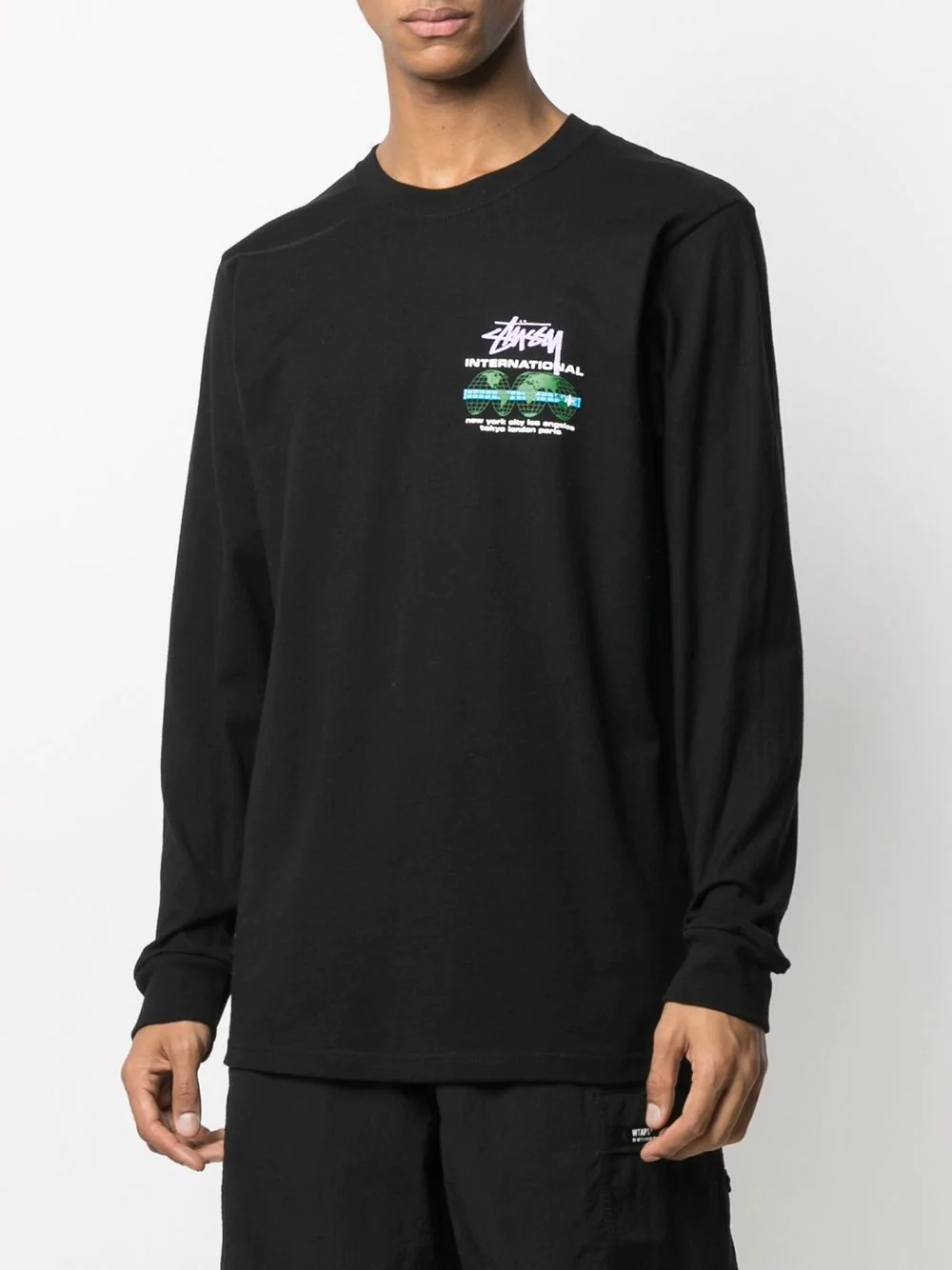 logo international print sweatshirt - 3