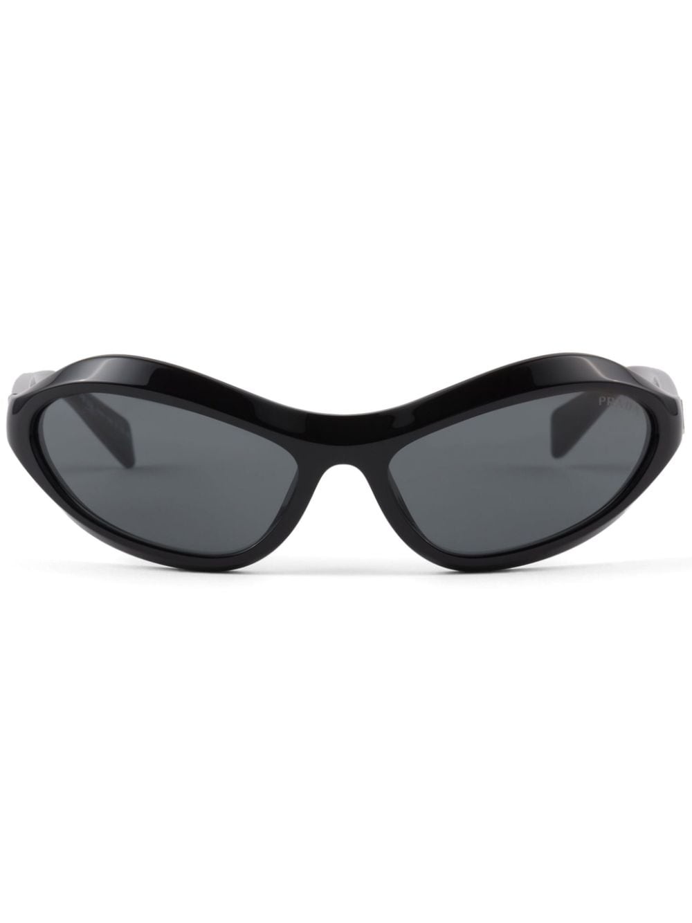 curved shield-frame sunglasses - 1