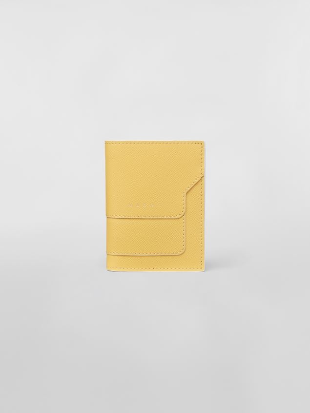 SAFFIANO LEATHER BI-FOLD MONO-COLOURED WALLET YELLOW - 1