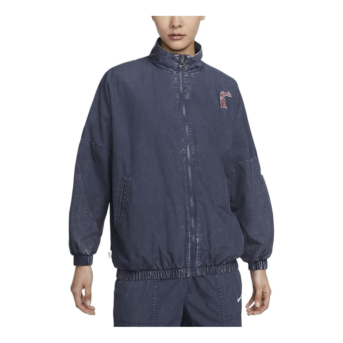 (WMNS) Nike Sportswear Essentials Woven Jacket Asia Sizing 'Thunder Blue' HF6287-449 - 1