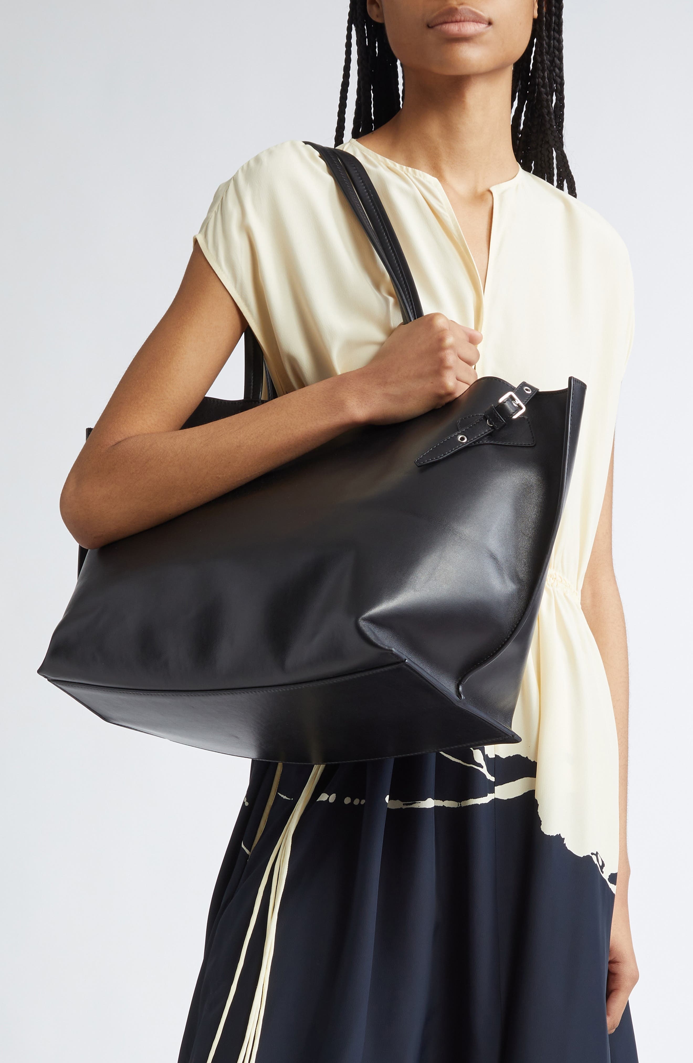 Proenza Schouler Days Leather Tote in Black at Nordstrom - 3
