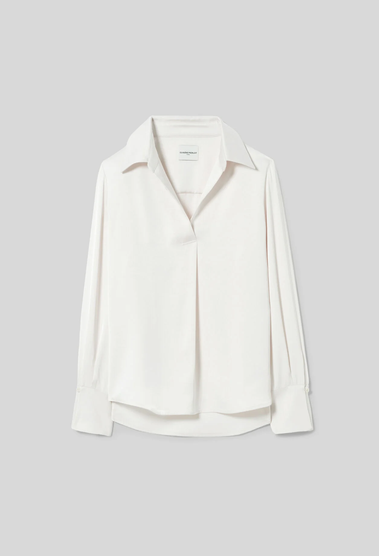COLLARED FLOWY BLOUSE - 1