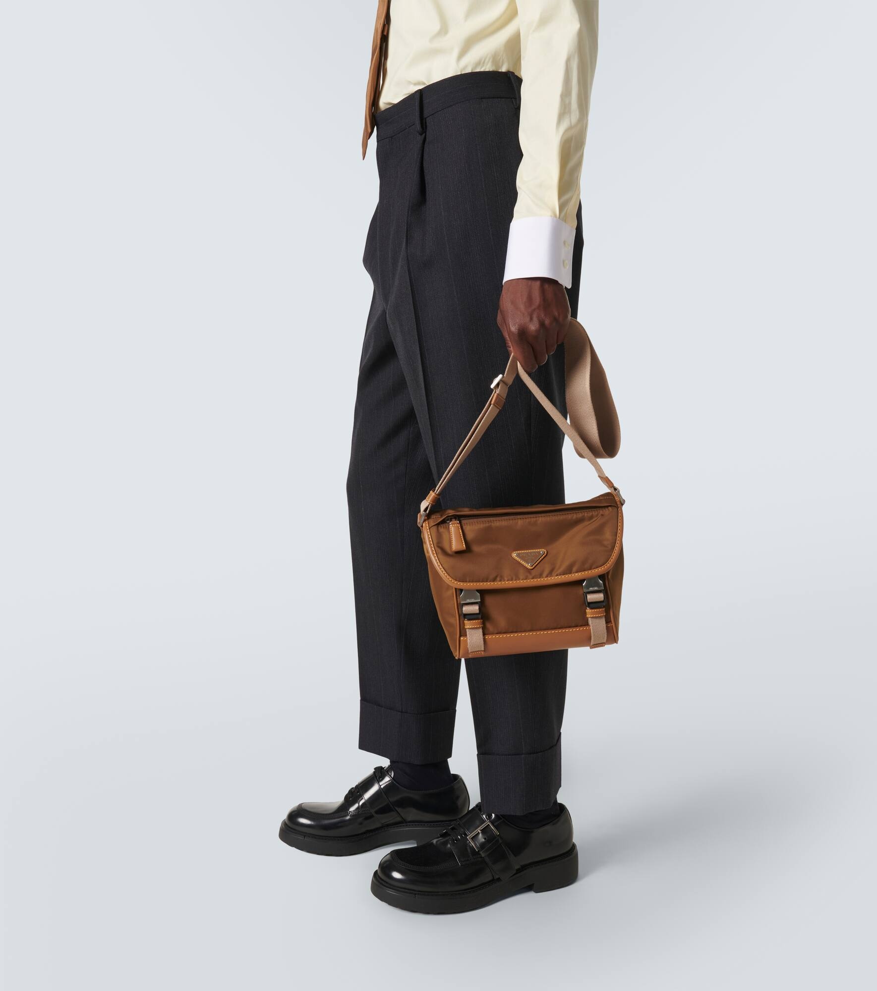 Re-Nylon leather-trimmed shoulder bag - 2