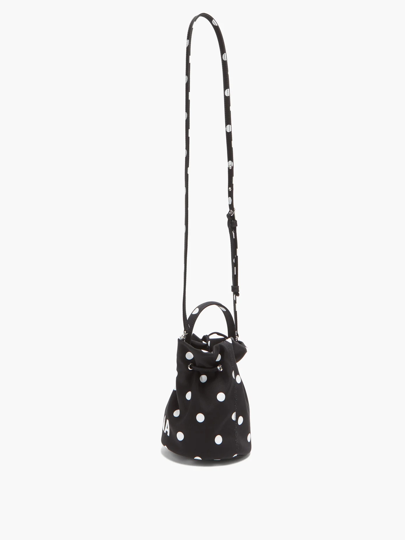 Wheel XS polka-dot canvas bucket bag - 4