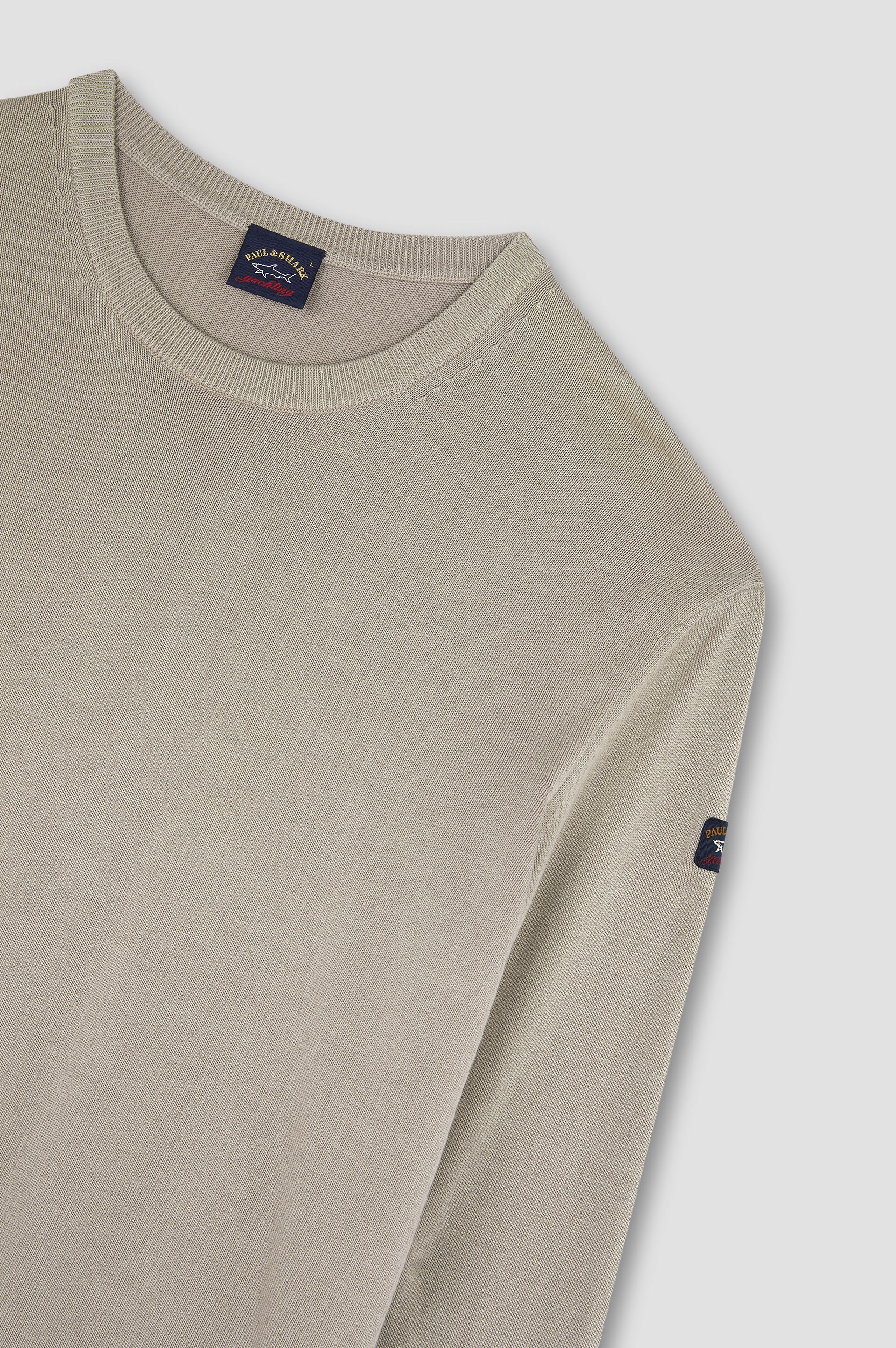 GARMENT-DYED PIMA COTTON CREWNECK SWEATER - 5