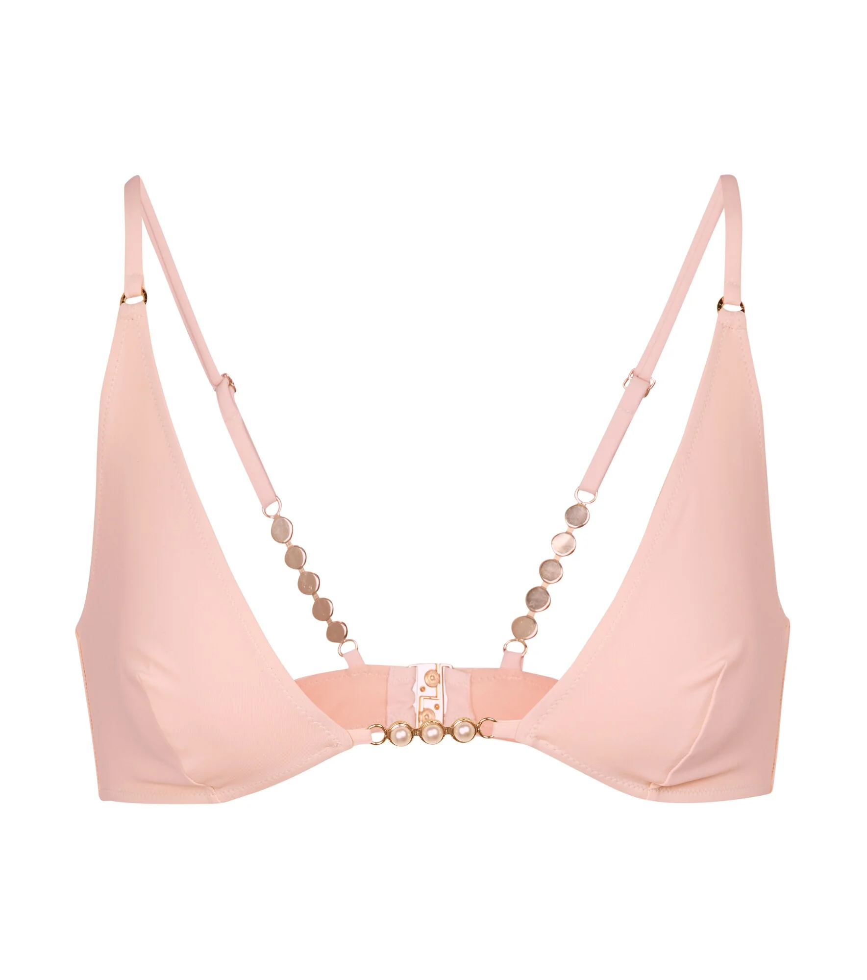 Embellished triangle bikini top - 1
