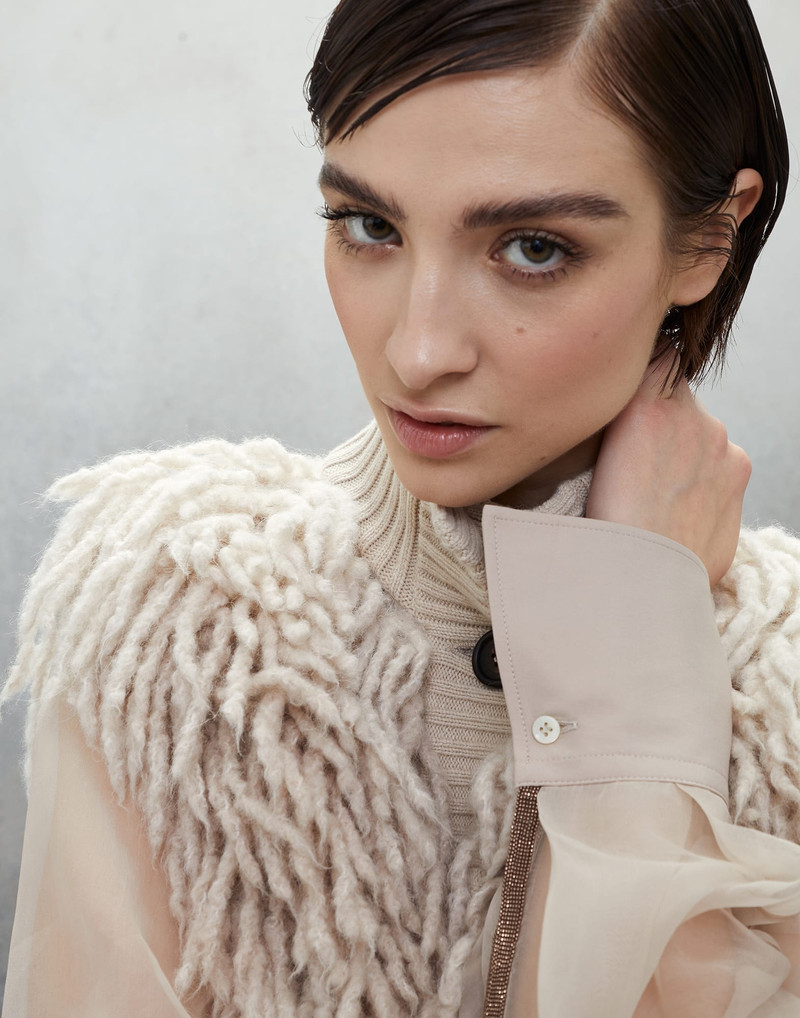 Striped Folk vest in alpaca 3