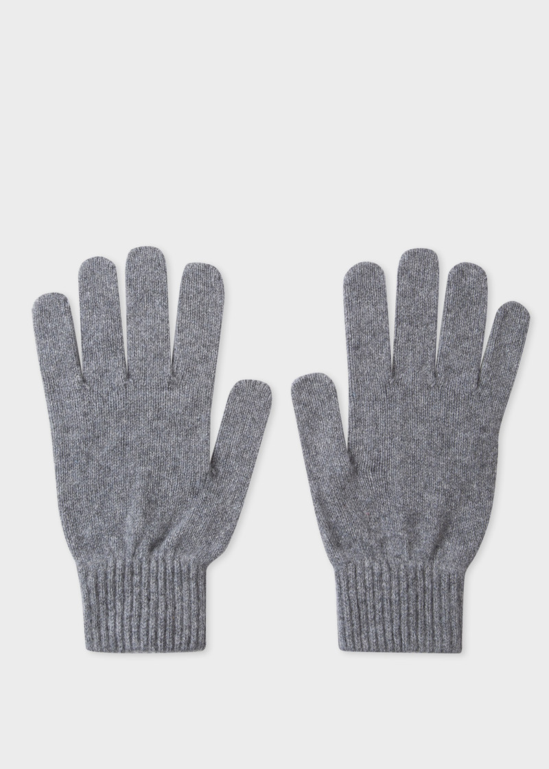 Grey Cashmere And Merino Wool Gloves 3