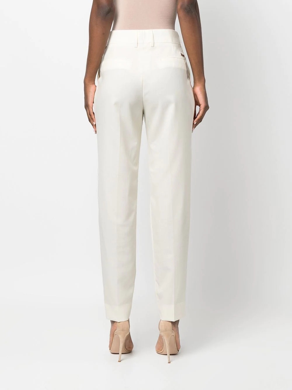 high-waisted tapered trousers - 4