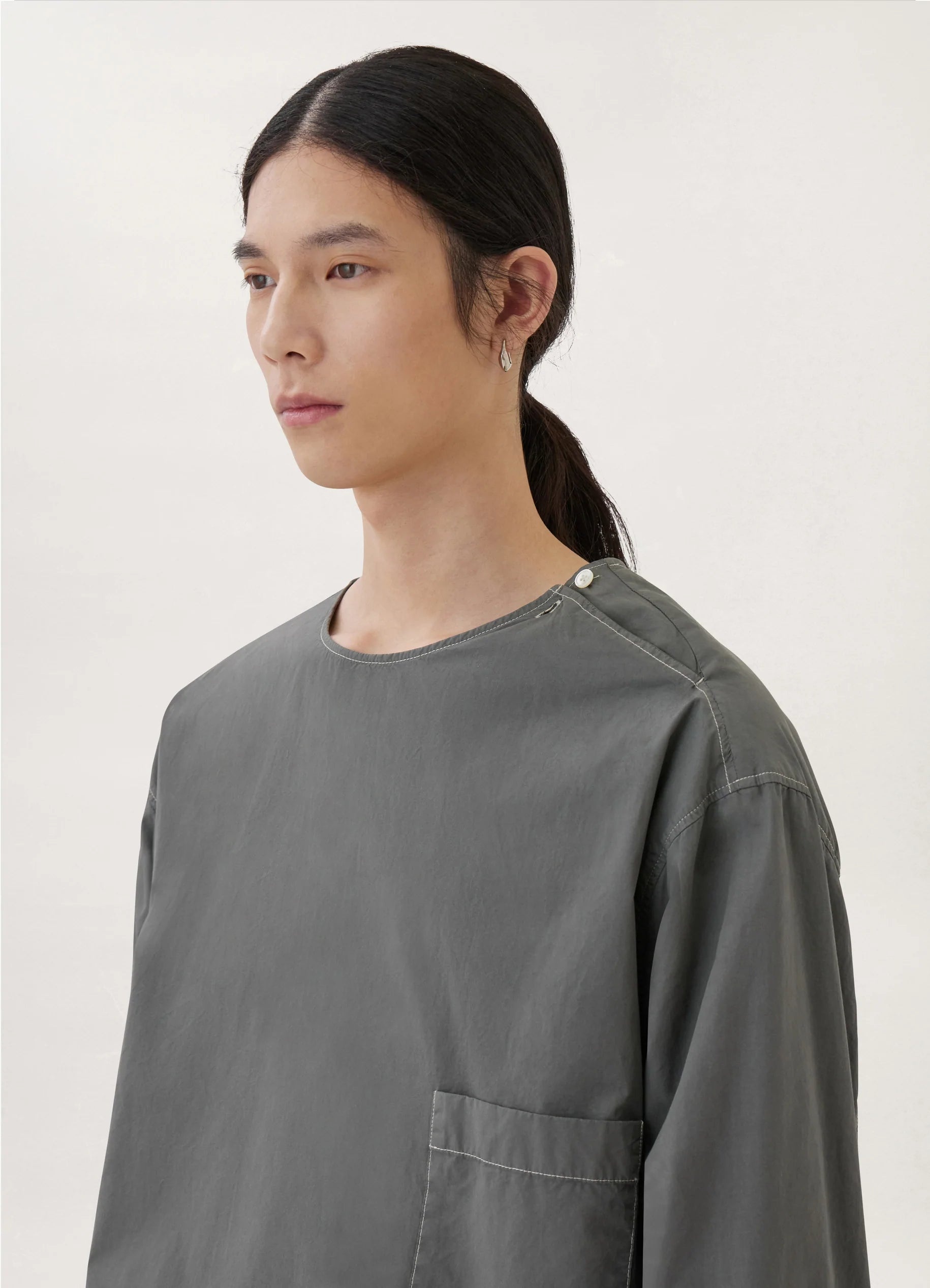 LONG SLEEVES WOVEN T-SHIRT
COMPACT POPLIN - 3