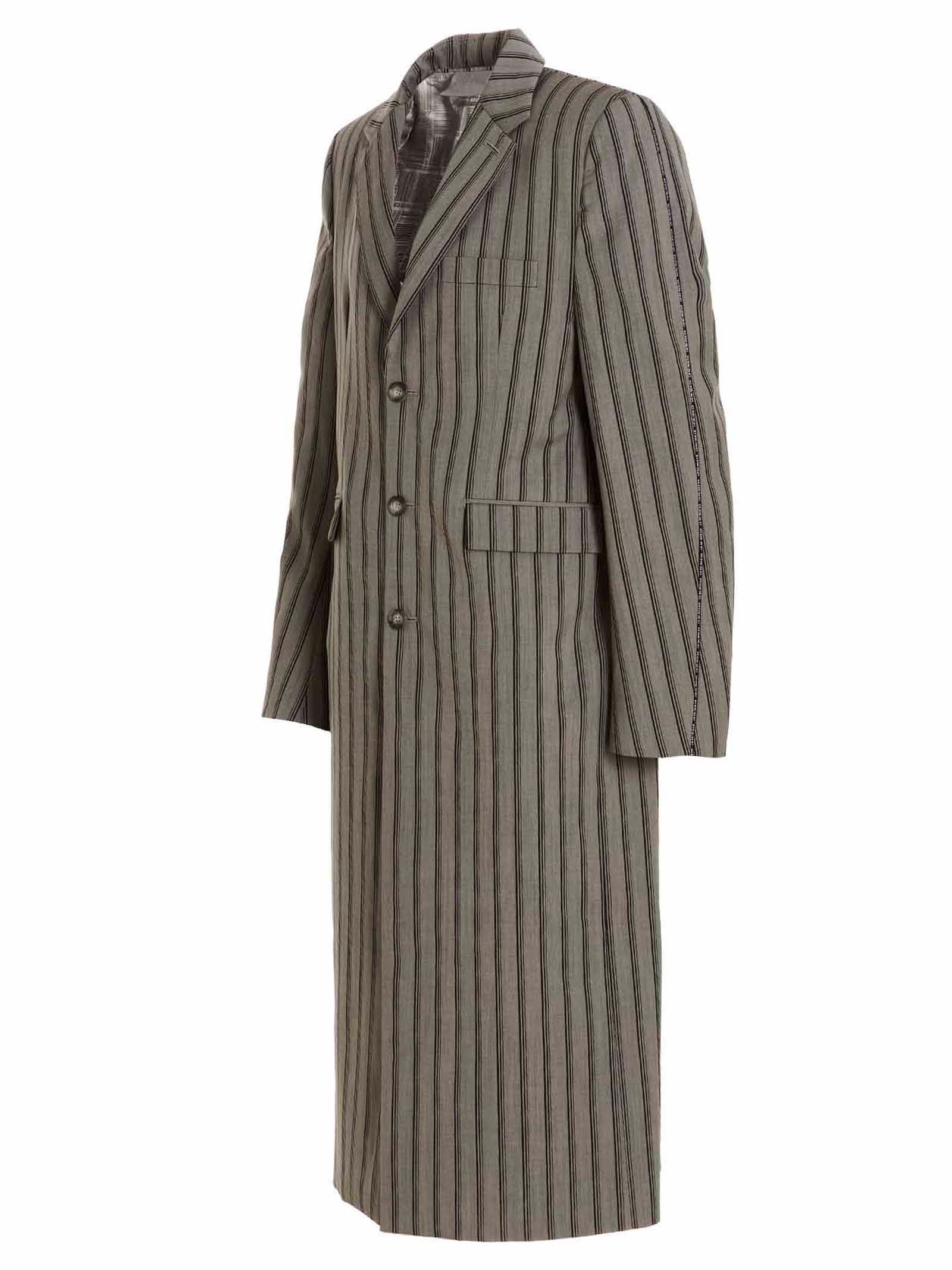 VTMNTS - Vtmnts Men Striped Long Coat - 2