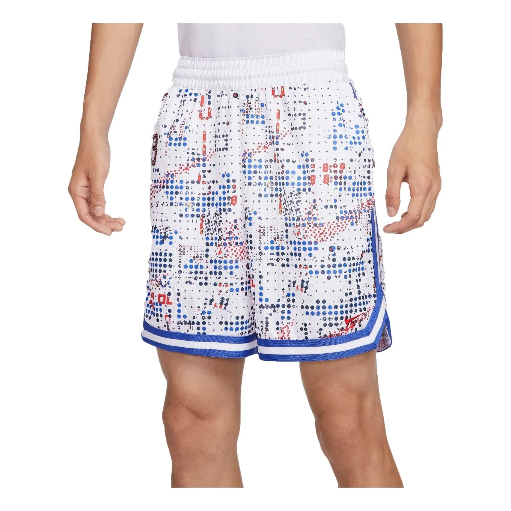 Nike DNA Dri-FIT Basketball Shorts Asia Sizing 'White Multi-Color' FZ0686-100 - 1