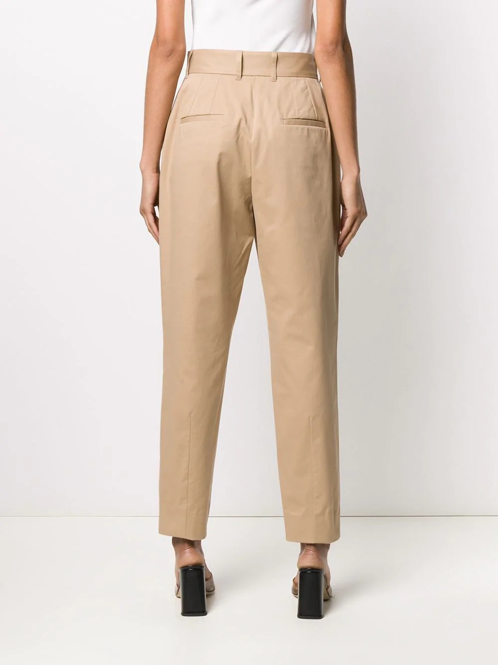 high-waisted chino trousers - 4