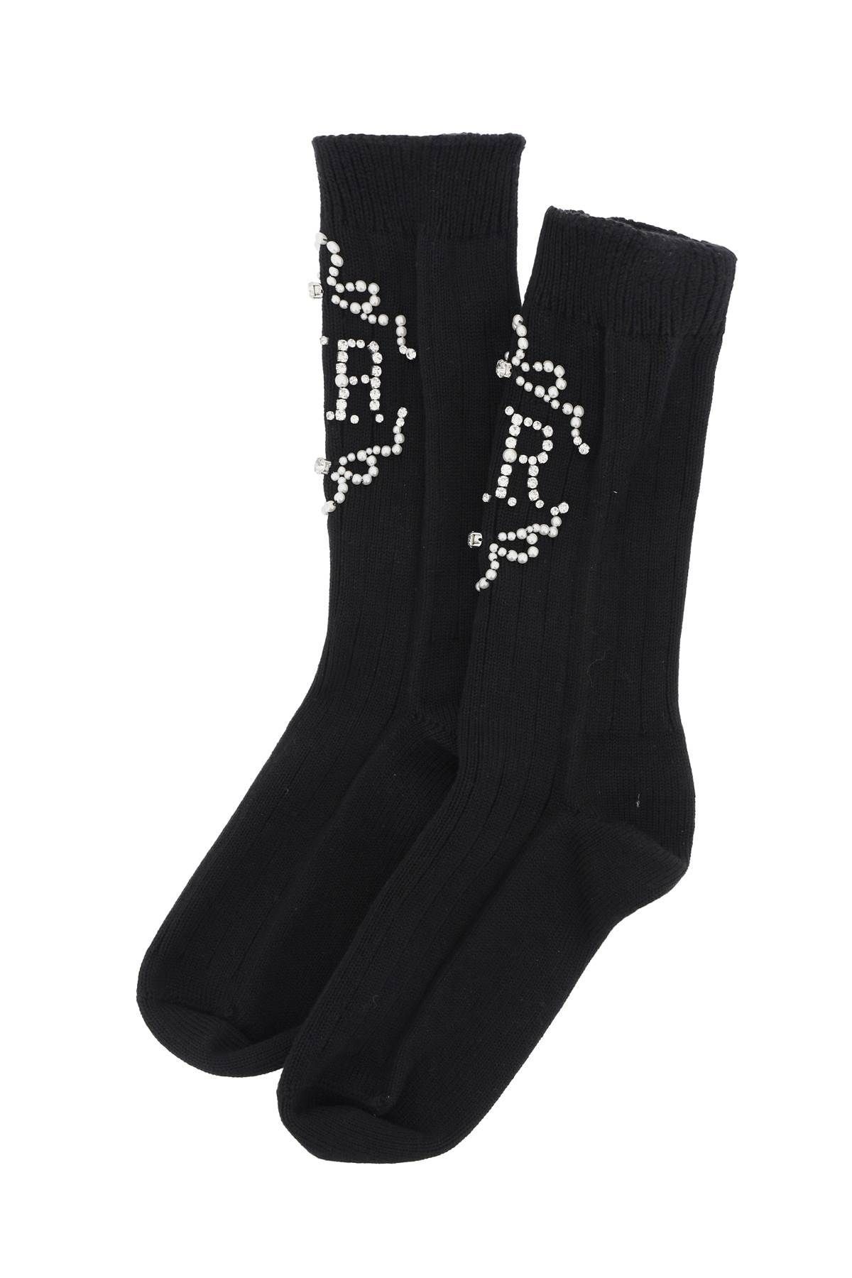 SR SOCKS WITH PEARLS AND CRYSTALS - 2