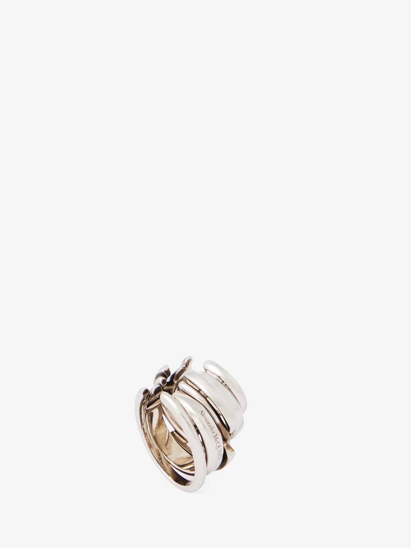 Men's Fine Accumulation Ear Cuff in Antique Silver - 3