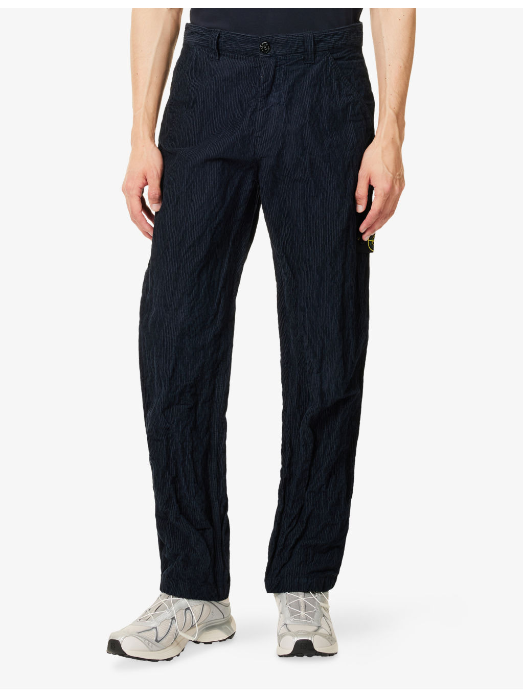 Wrinkled Corduroy Straight-Leg Cotton-Blend Trousers - 3