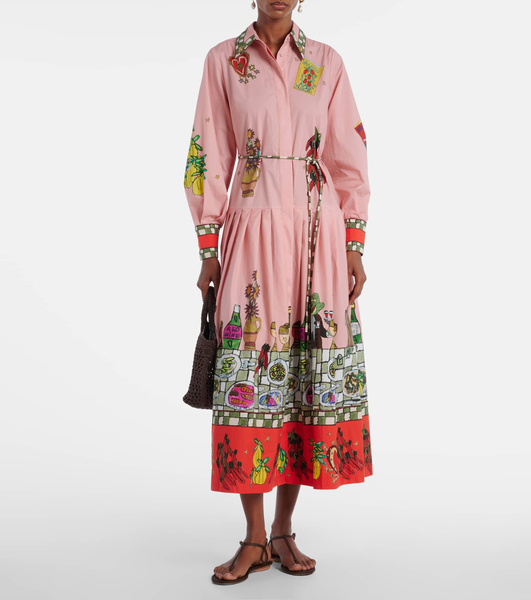 x Greg Sindel Contessa cotton poplin shirt dress - 2