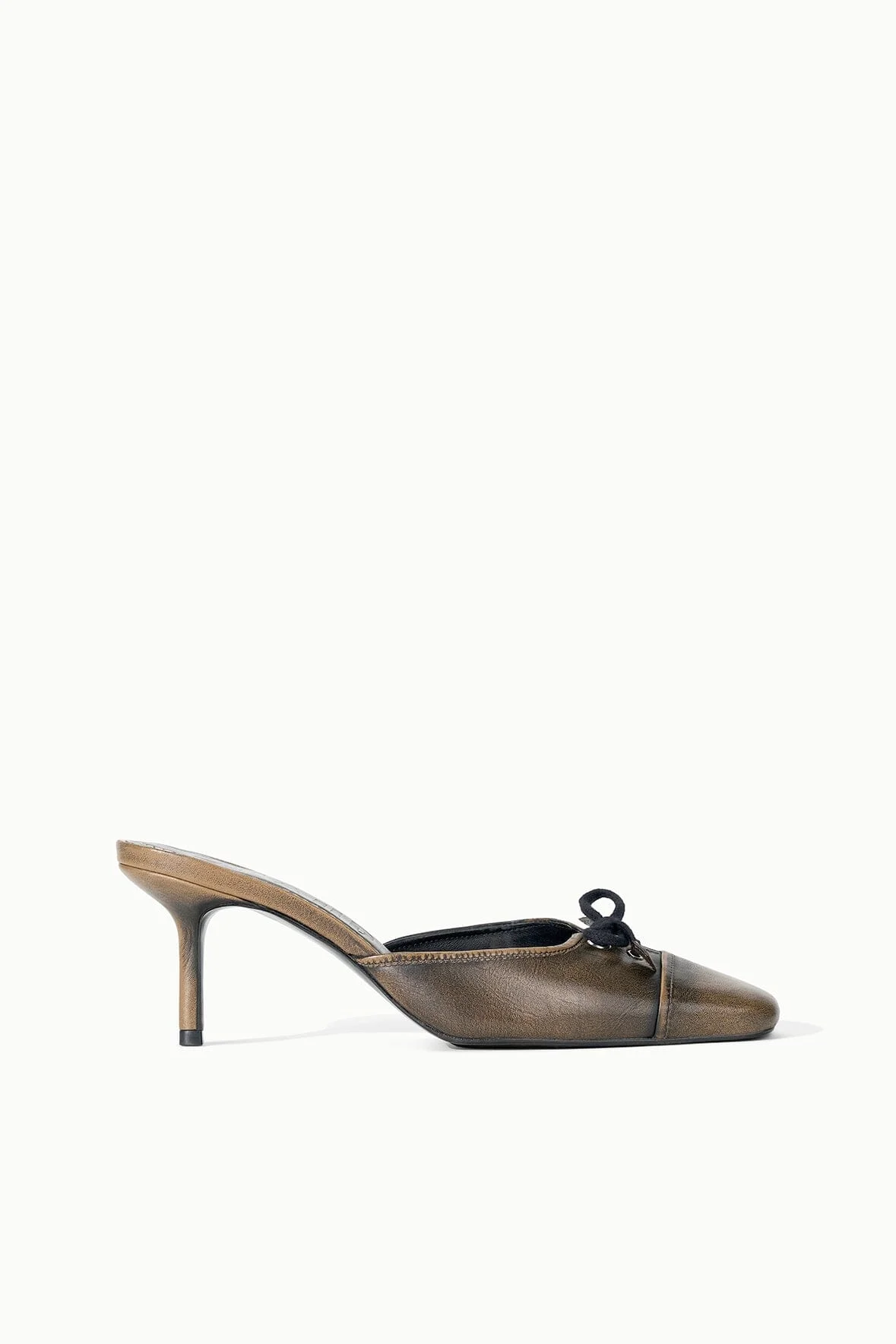 STAUD FAYE MULE BLACK DISTRESSED - 1