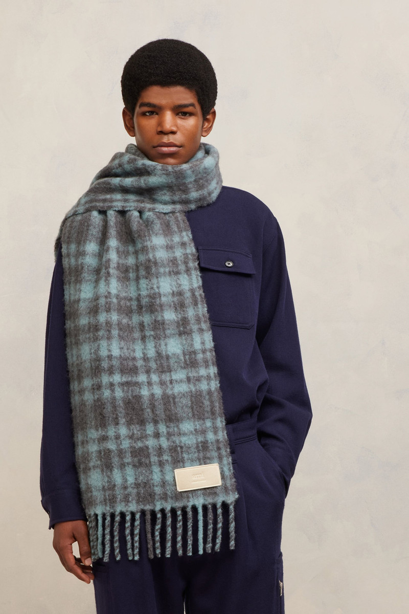AMI Paris Oversize Checkered Ami Scarf outlook