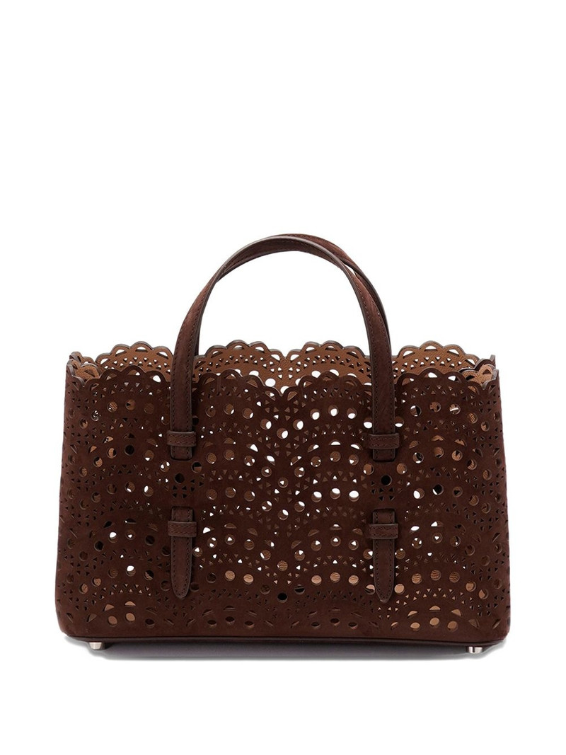 Alaïa Mina 25 perforated leather tote bag outlook