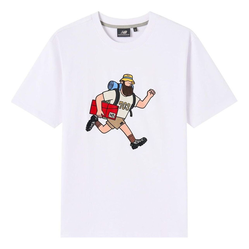 New Balance x JHI Classic Graphic Printed T-Shirt 'White' NEA6J063-WT - 1