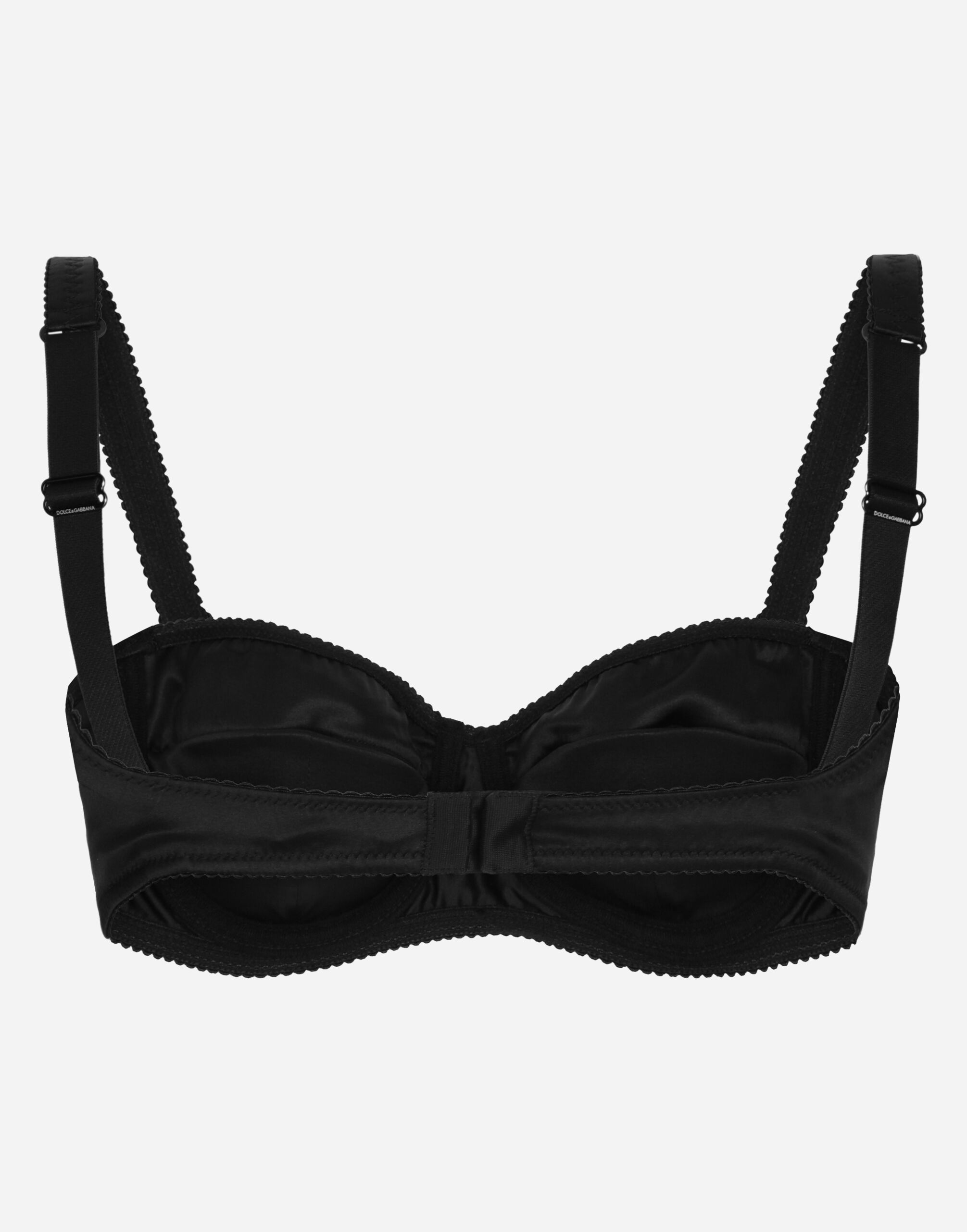 Satin balconette bra with lace detailing - 2