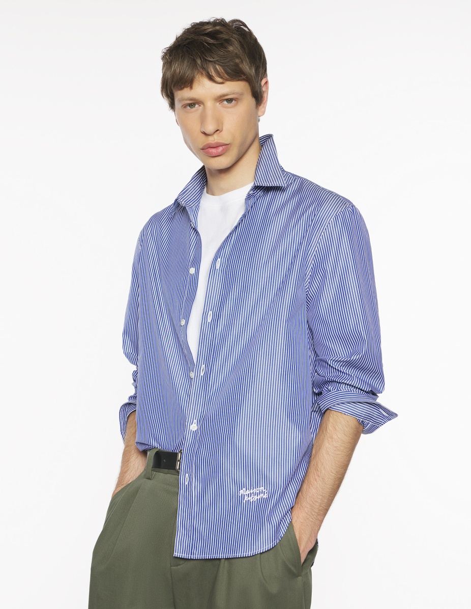 MAISON KITSUNE HANDWRITING STRIPED CLASSIC SHIRT - 3