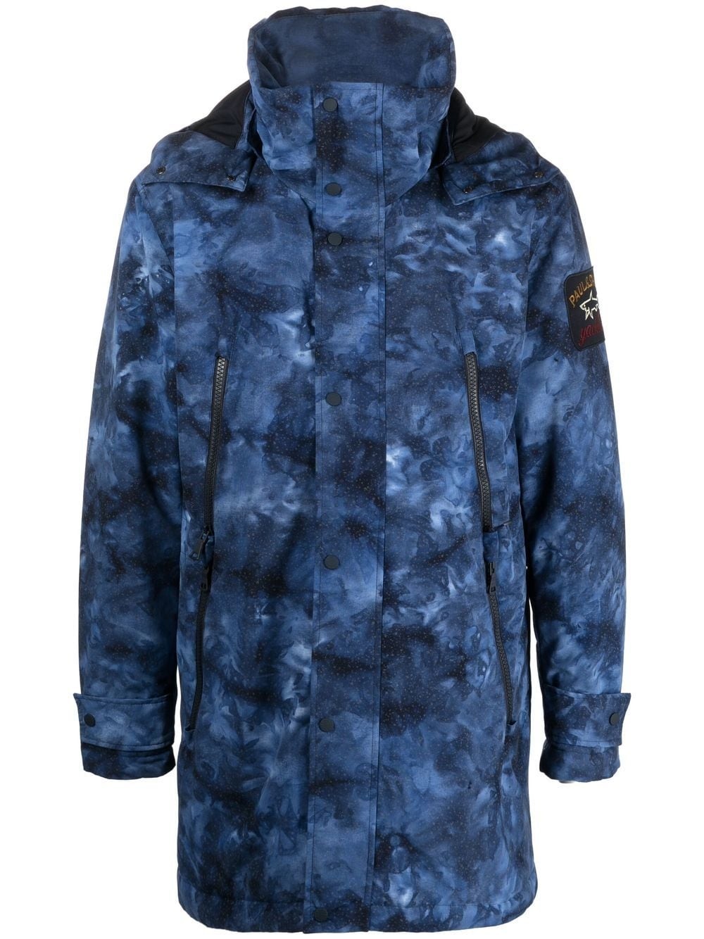 abstract-pattern print parka - 1