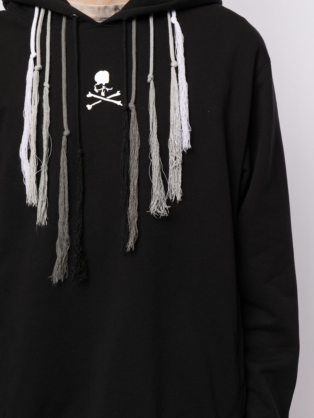 logo-print tassel-detail hoodie - 5
