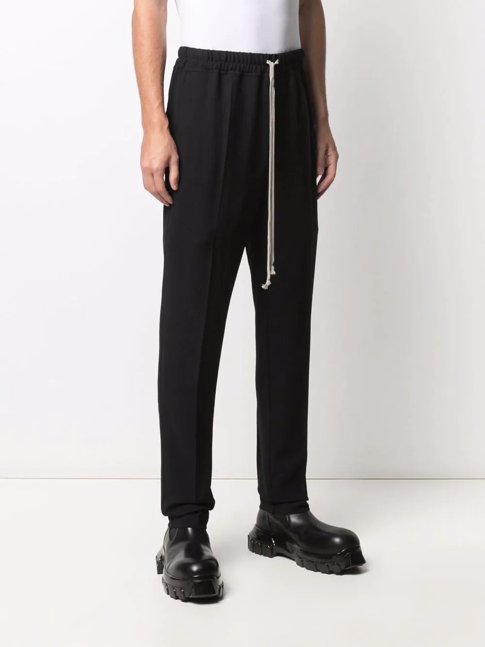 drawstring-fastening tailored trousers - 3