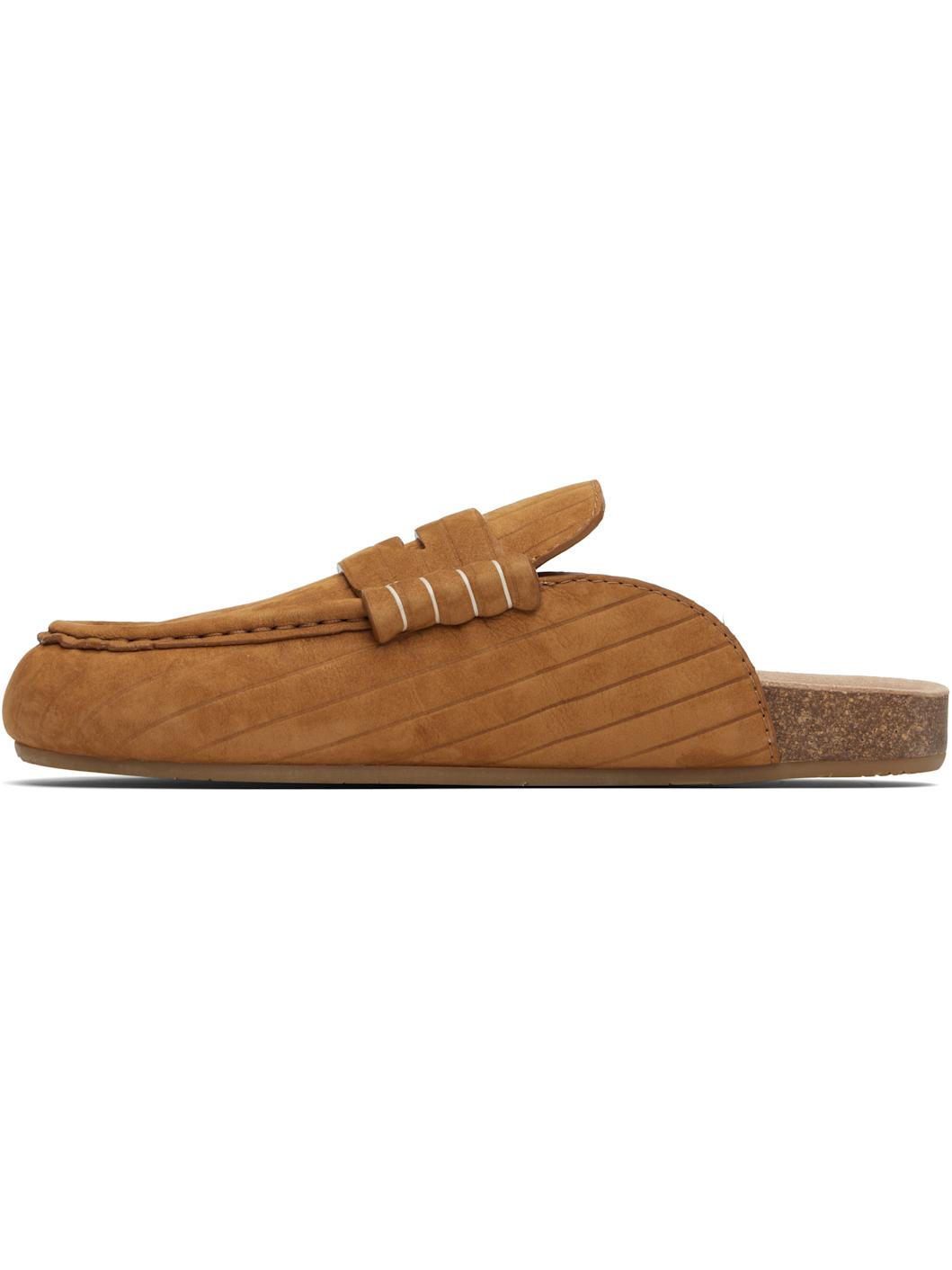Tan Stitch Loafers - 3