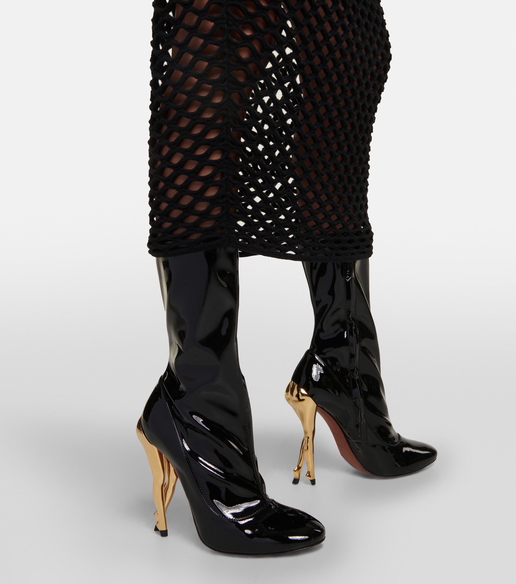 Cabaret faux leather ankle boots - 4