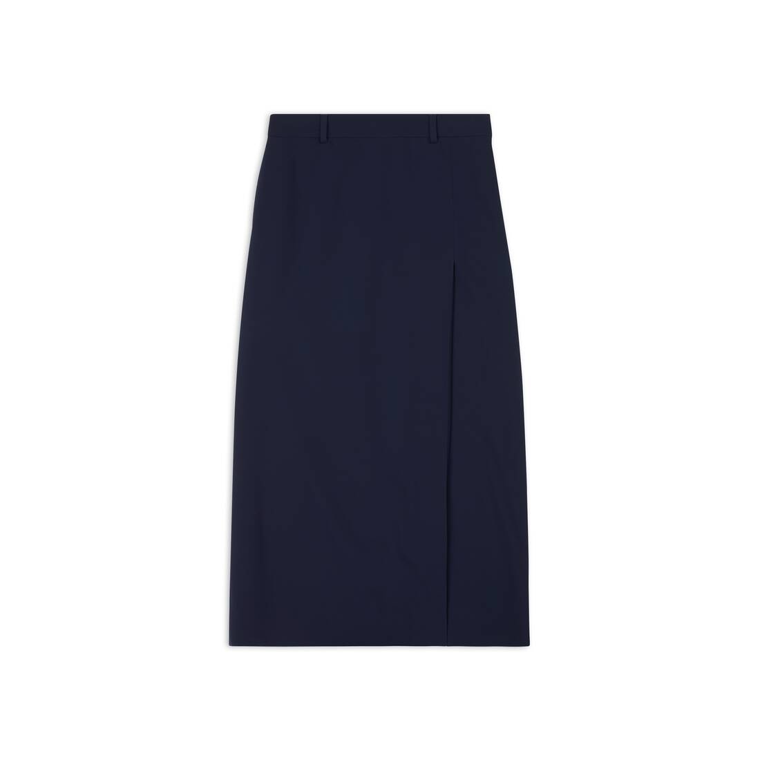 Slit Tailored Skirt in Navy Blue - 1