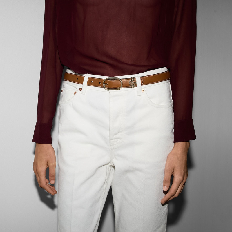 Belt with oval buckle 3