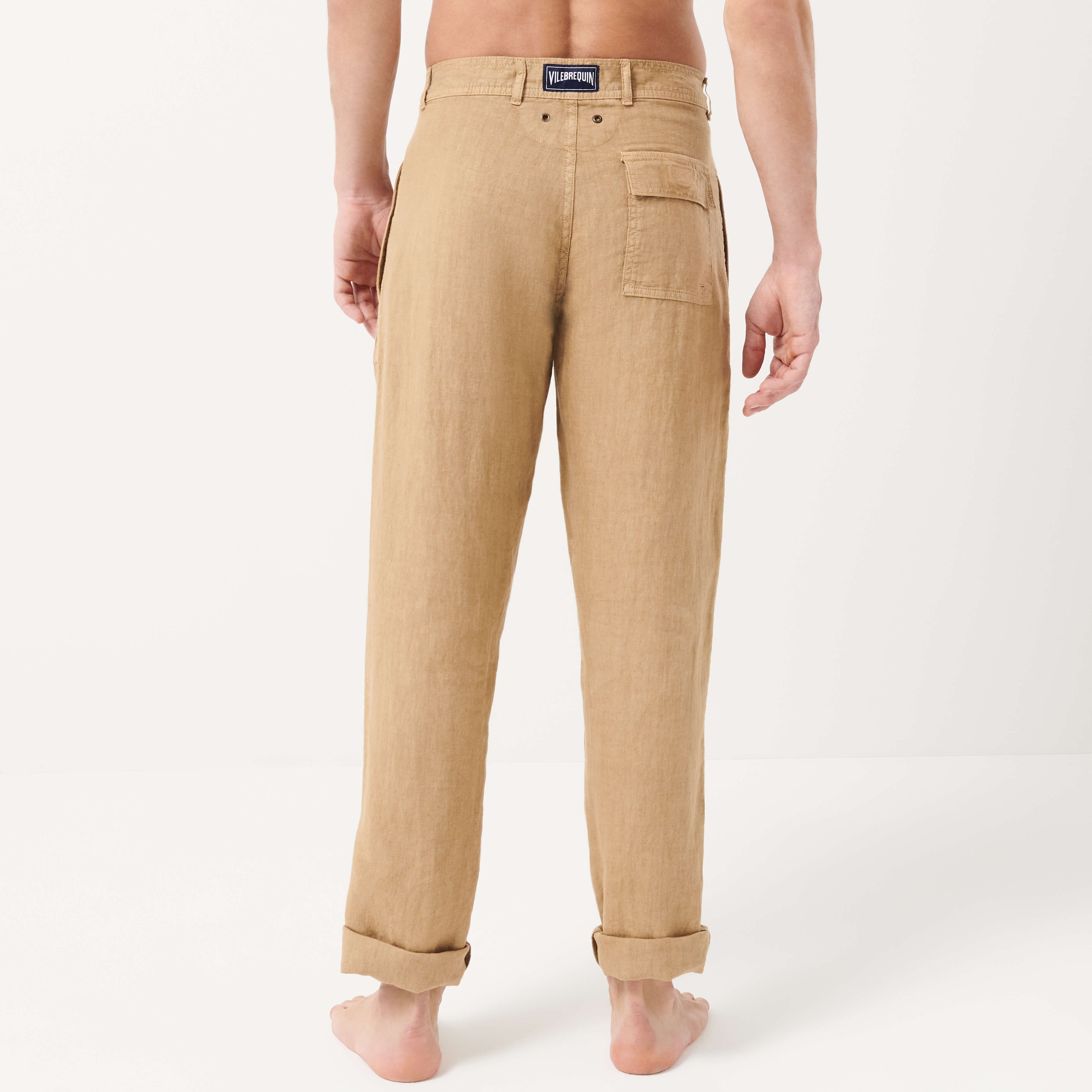 Men Linen Pants Natural Dye - 4