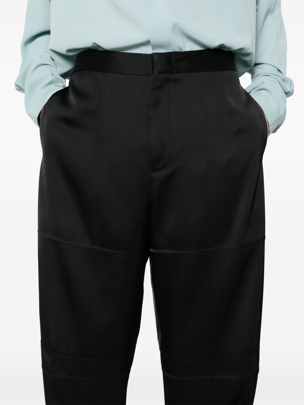 straight-leg twill trousers - 5