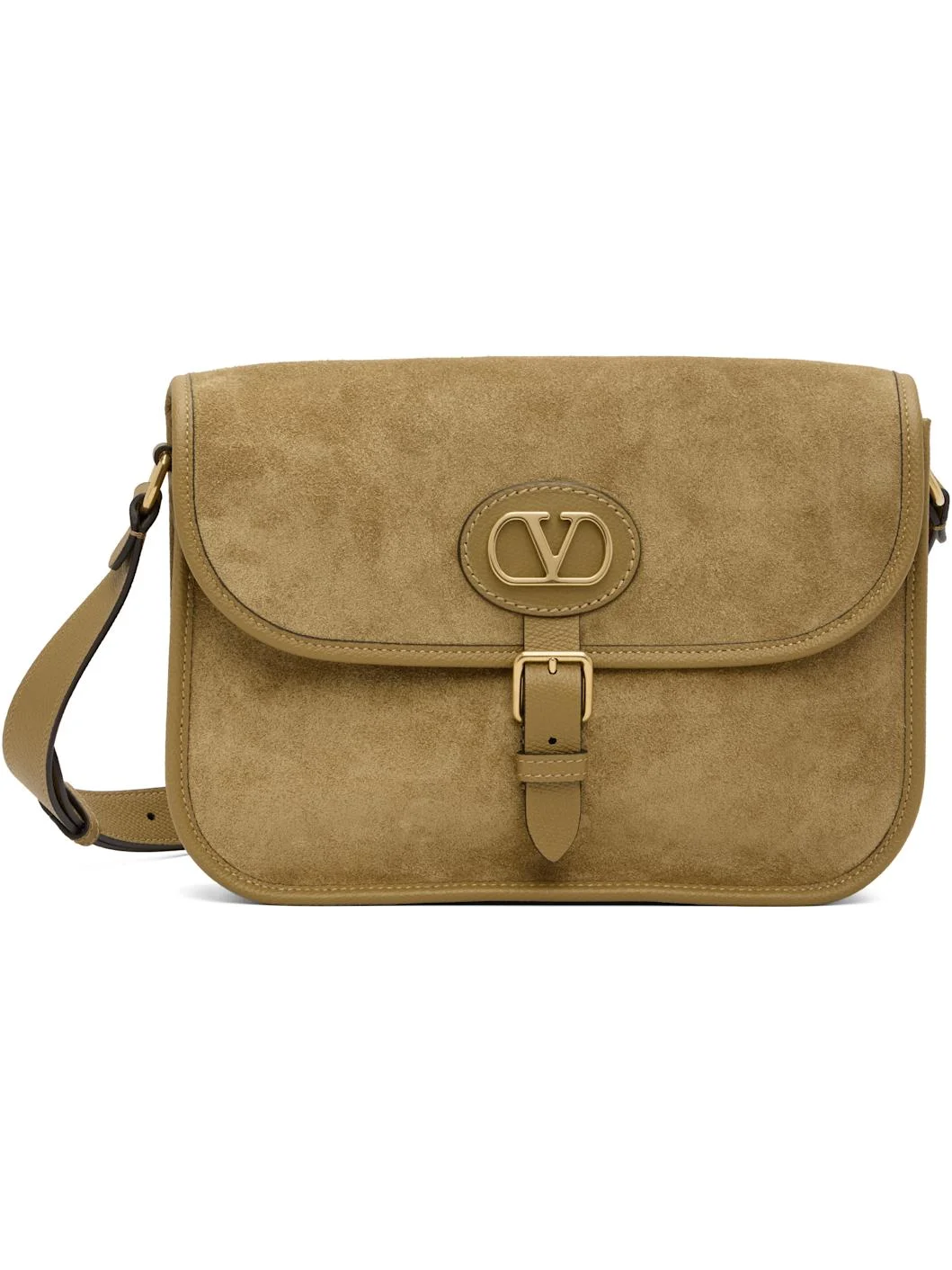 Beige Antibes Suede Bag - 1