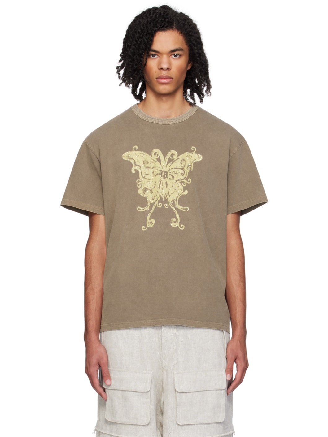 Taupe Crystal T-Shirt - 1