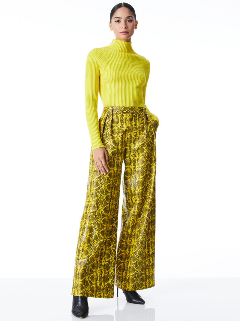 ERIC VEGAN LEATHER SNAKE PRINT PANT 3