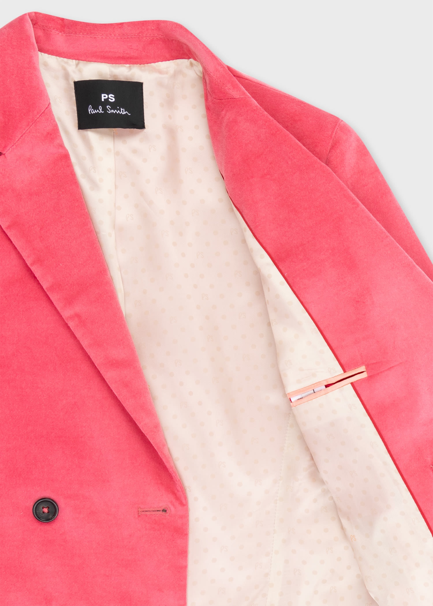 Pink Velvet Double-Breasted Blazer - 4