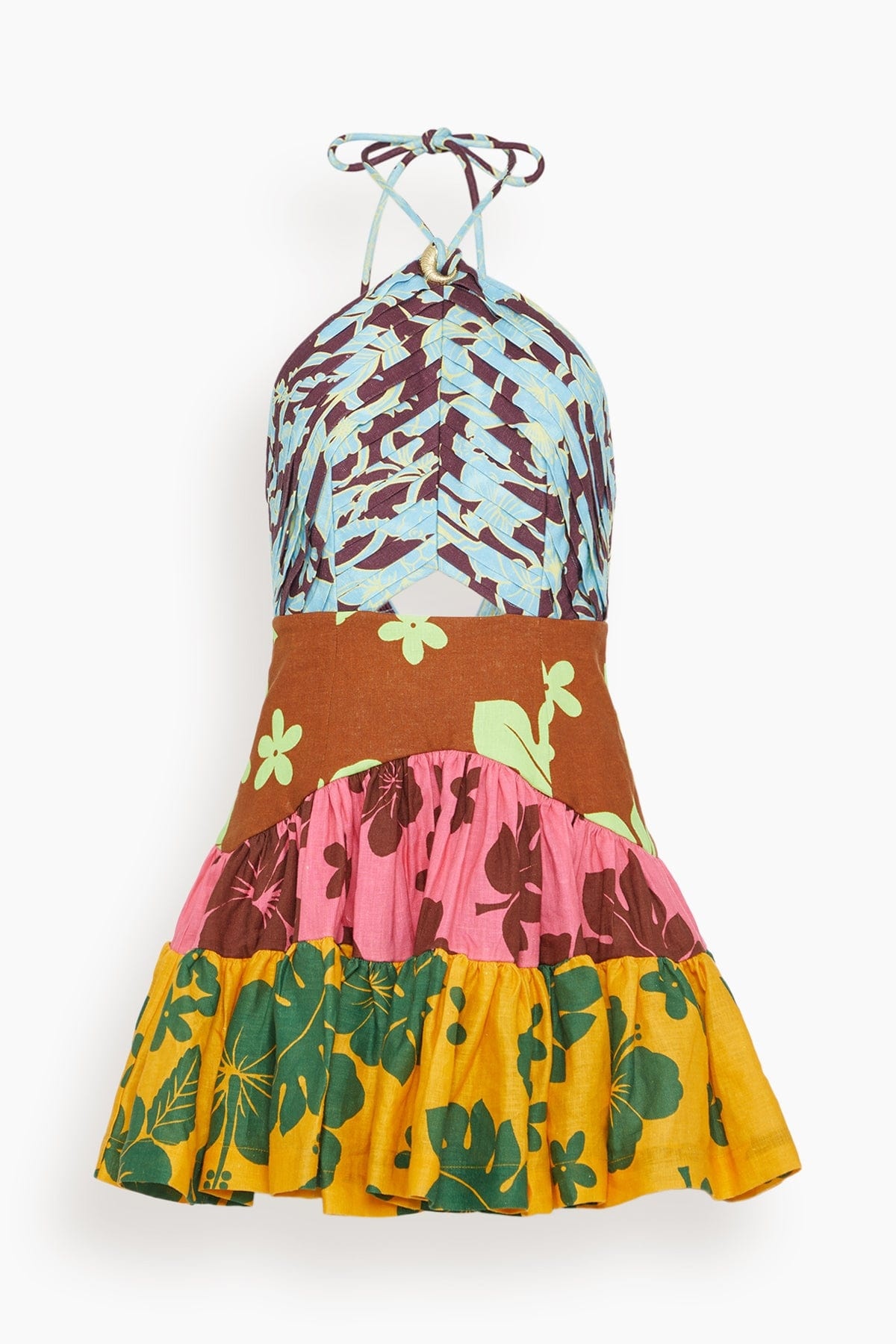 Poppy Spliced Mini Dress in Multi - 1