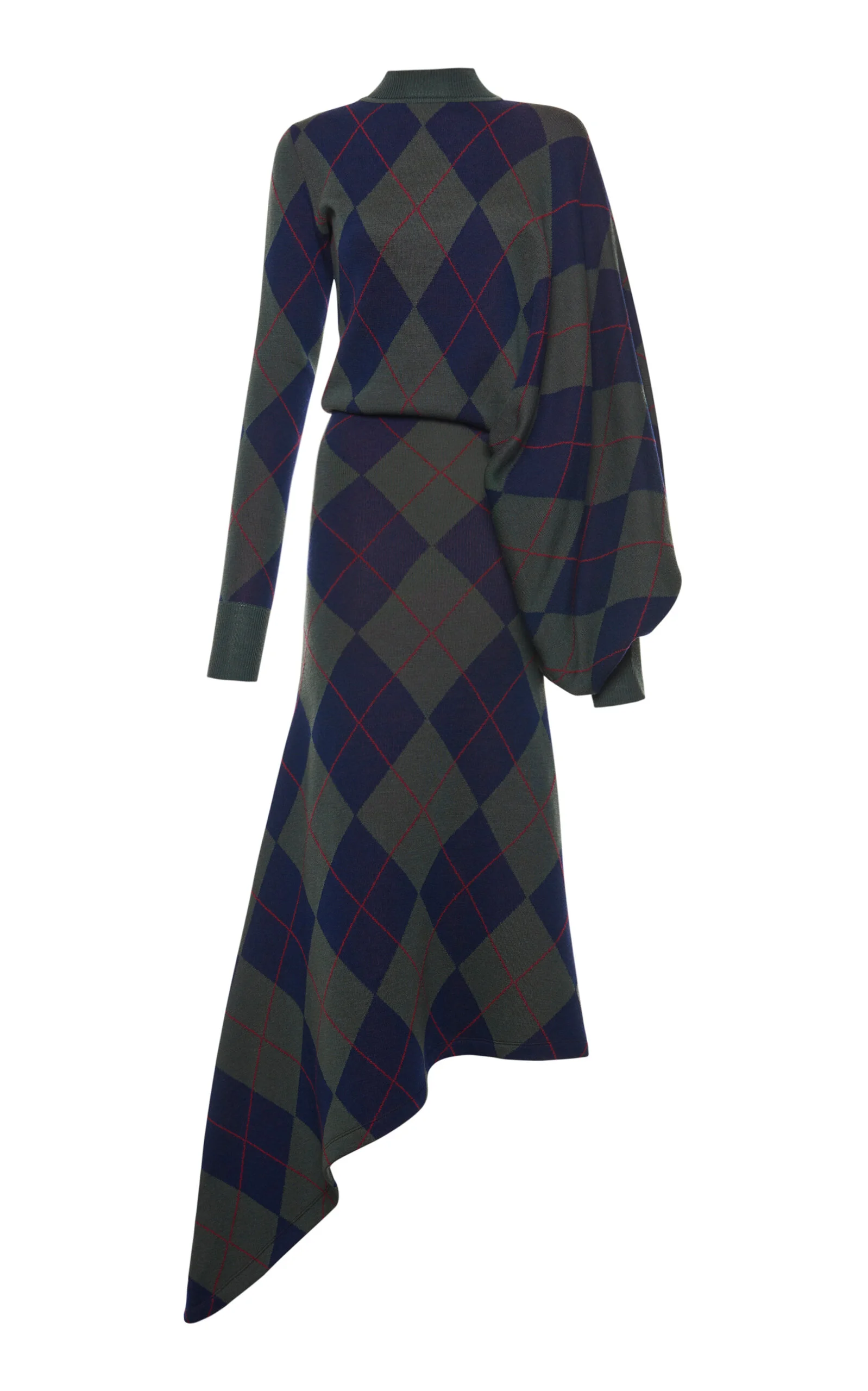 Argyle-Knit Wool Midi Dress multi - 1
