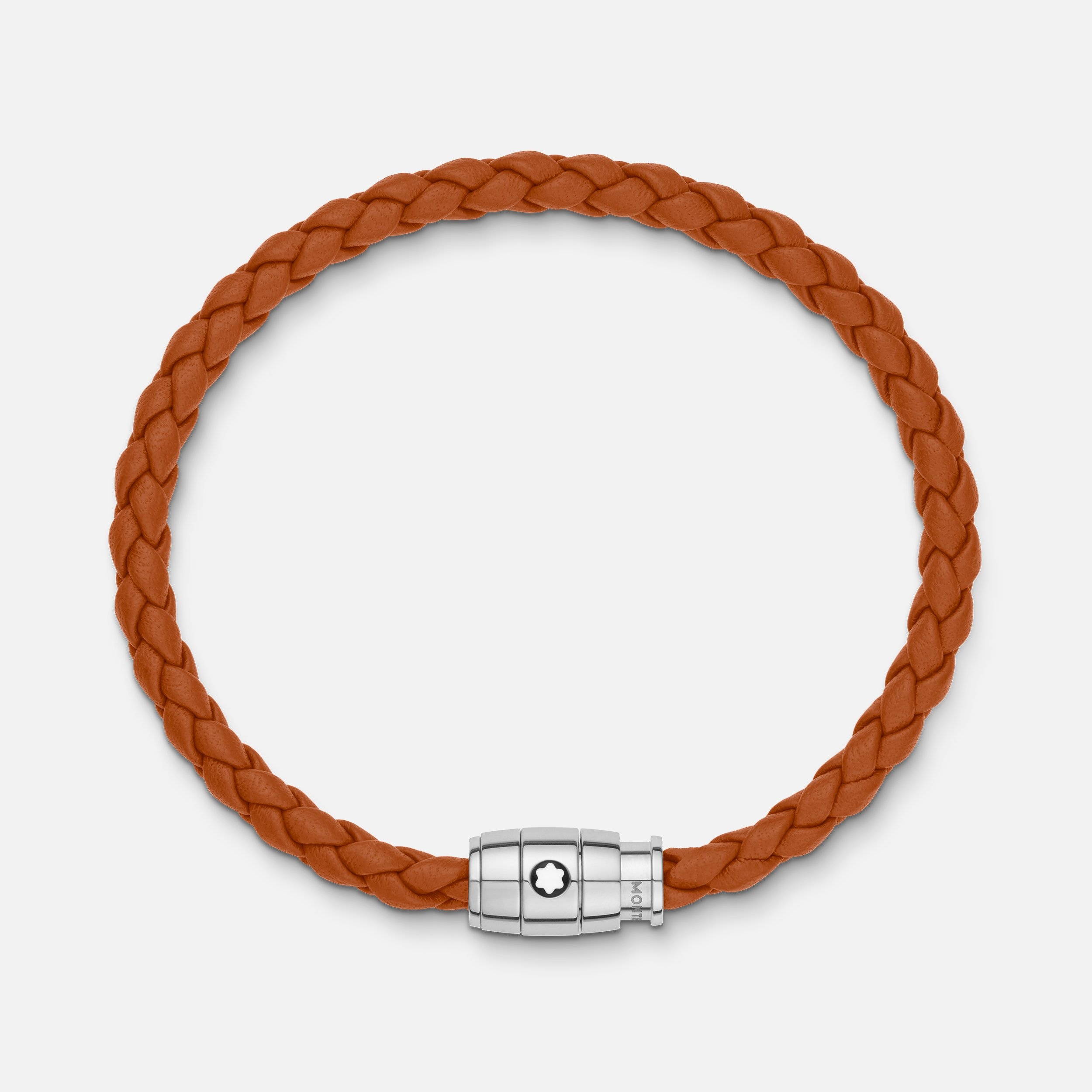 Bracelet Steel 3 rings Meisterstück collection in rust leather - 4
